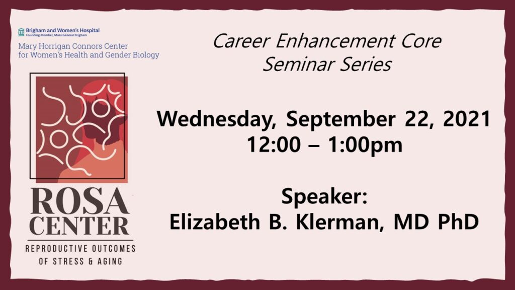 9/22/21 - ROSA Center Seminar: 