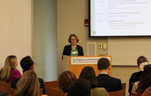 Hadine Joffe, MD, MSc opens the 7th Annual Connors Center Research Symposium