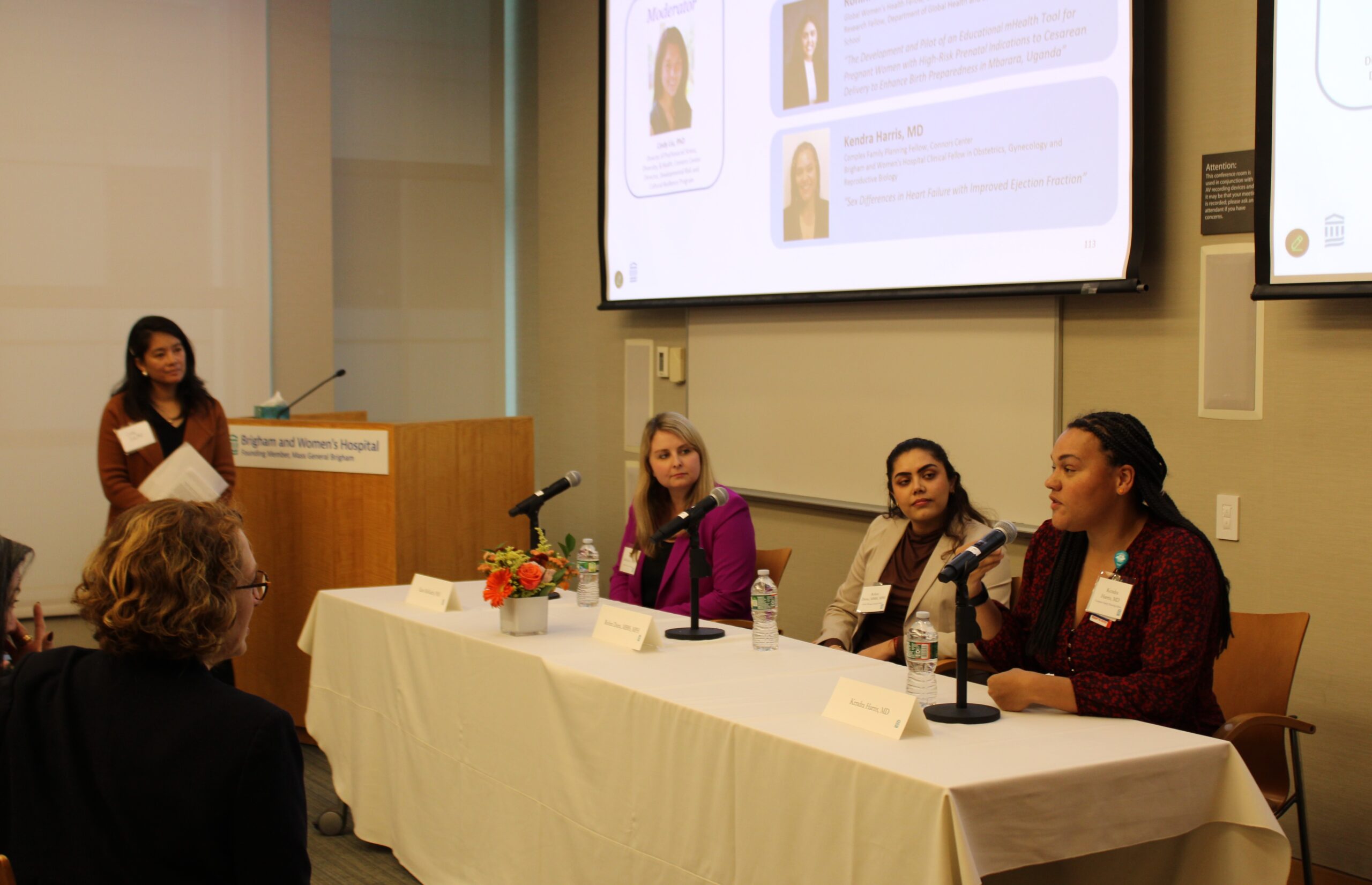 Pictured from left to right: Cindy Liu, PhD; Kara McKinley, PhD; Rohini Dutta, MBBS, MPH; Kendra Harris, MD