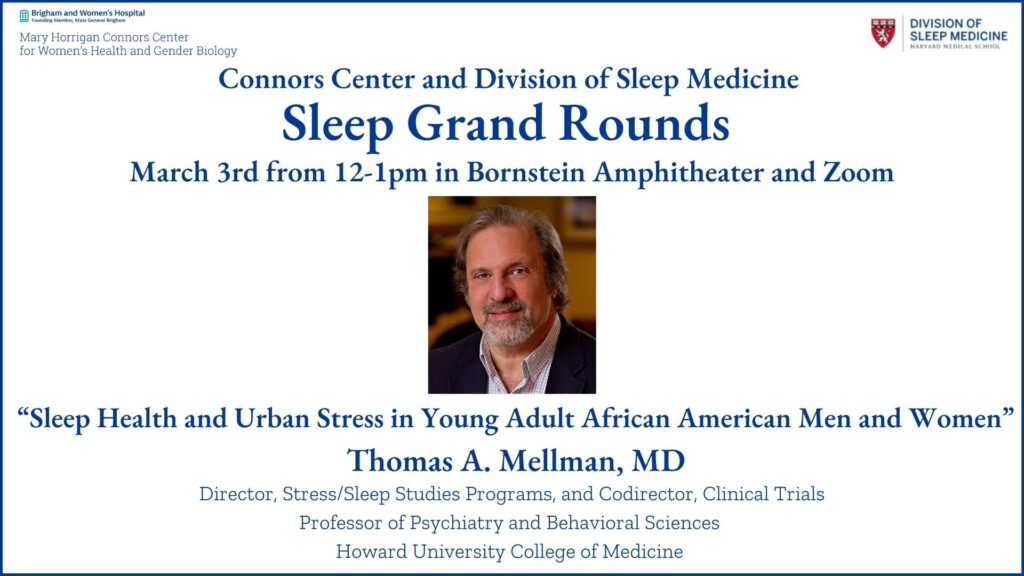 3/3/25- Connors-Division of Sleep Medicine Joint Sleep Grand Rounds